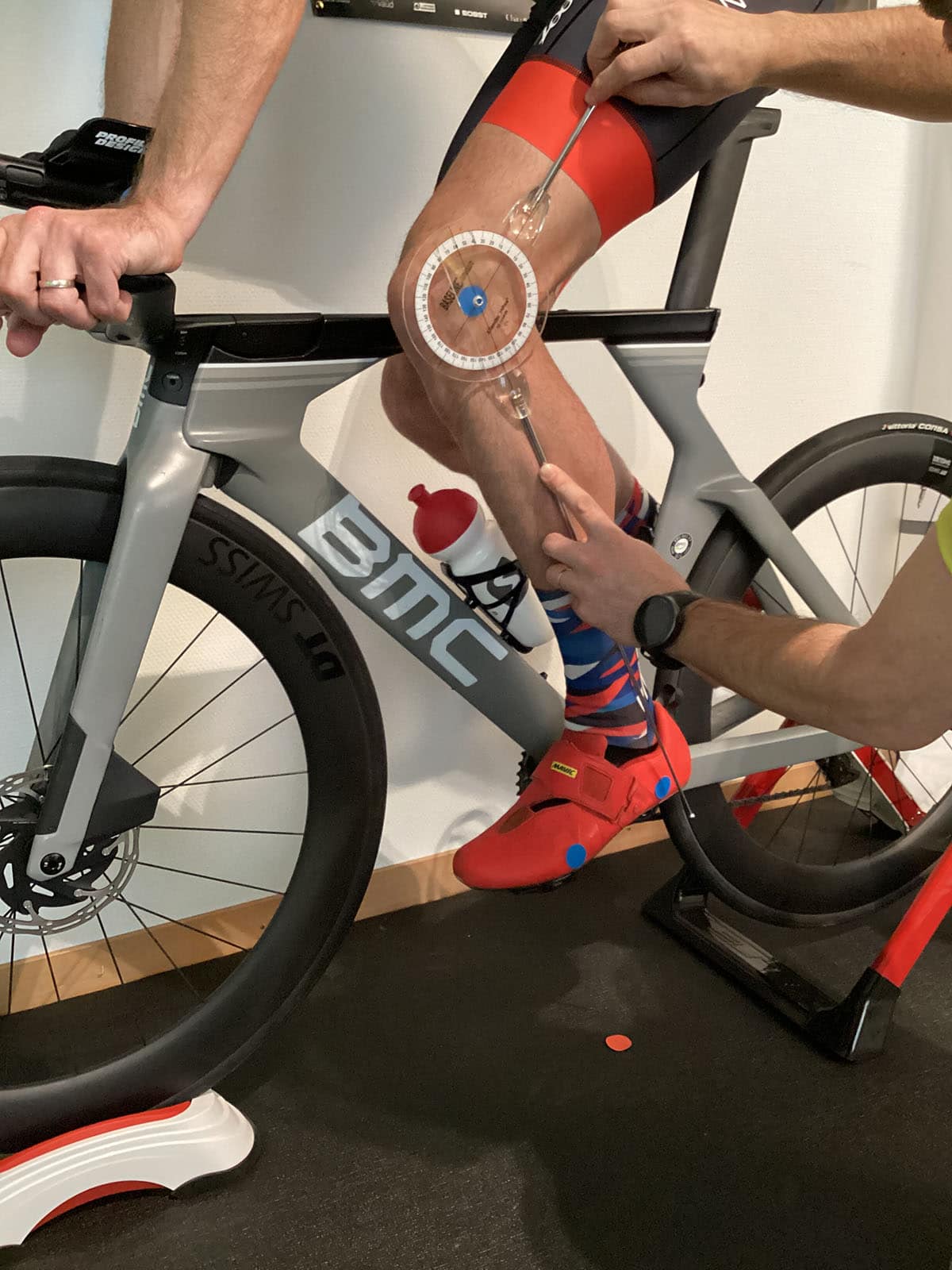 mesure sur le vélo en bike fitting